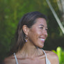 Nourish Hoop Small (Dark Pink Edison Pearl)