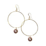 Nourish Hoop Large (Dark Pink Edison Pearl)