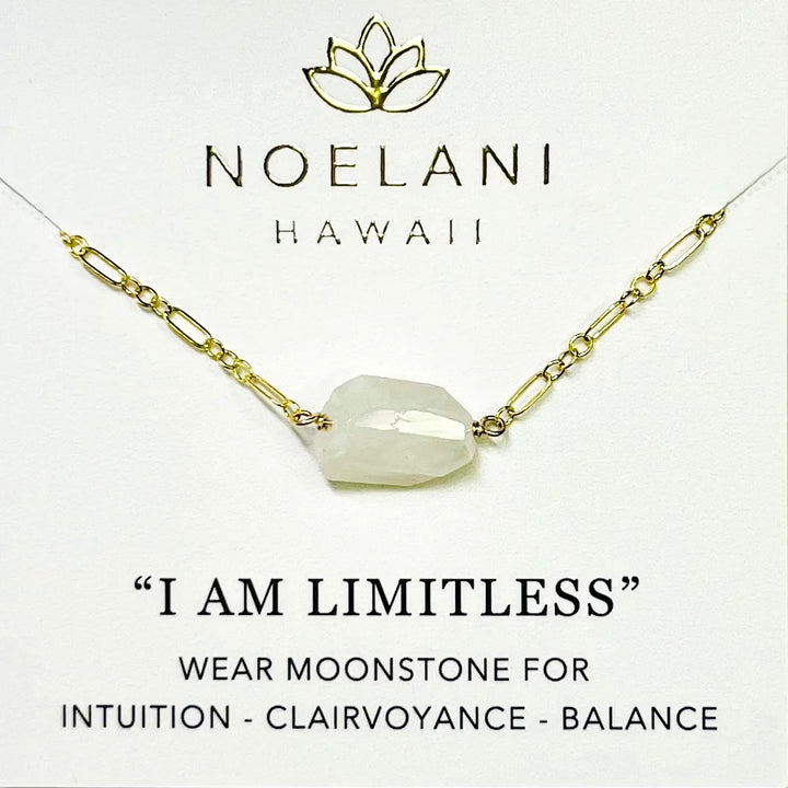 Infinity Raw Moonstone Necklace