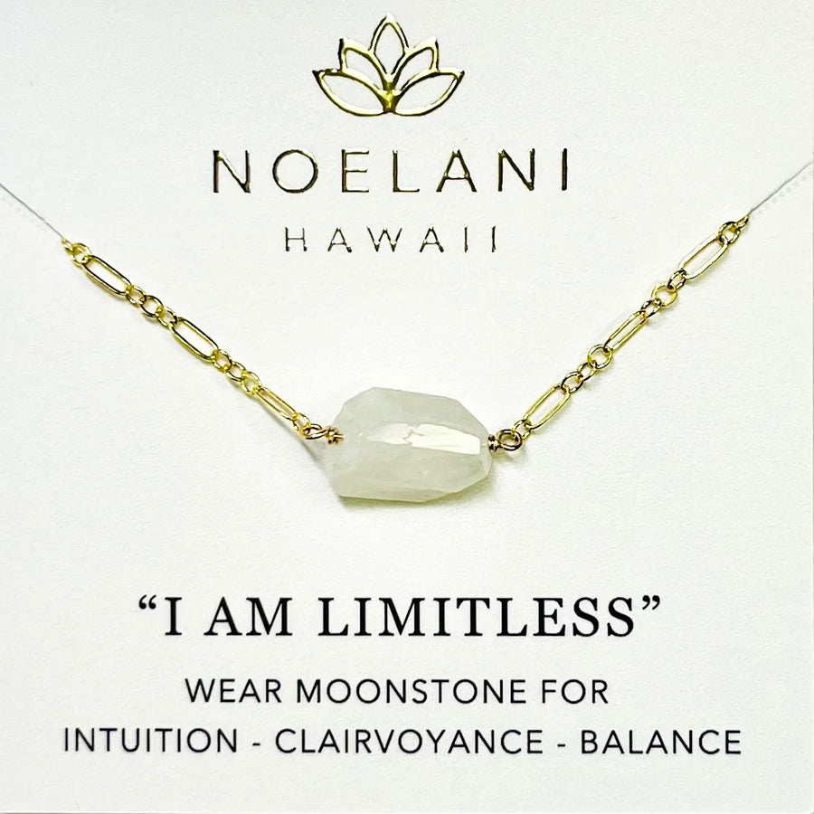 Infinity Raw Moonstone Necklace