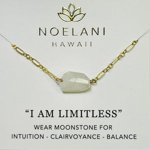 Infinity Raw Moonstone Necklace