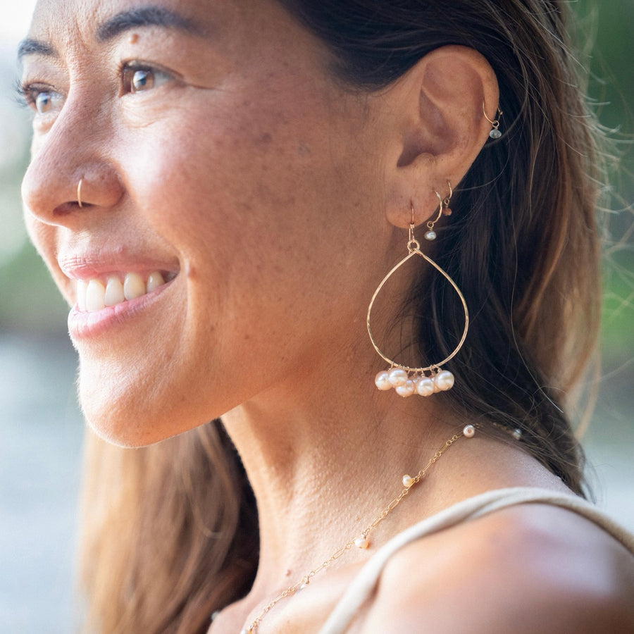 Wailea Pink Pearl Earrings