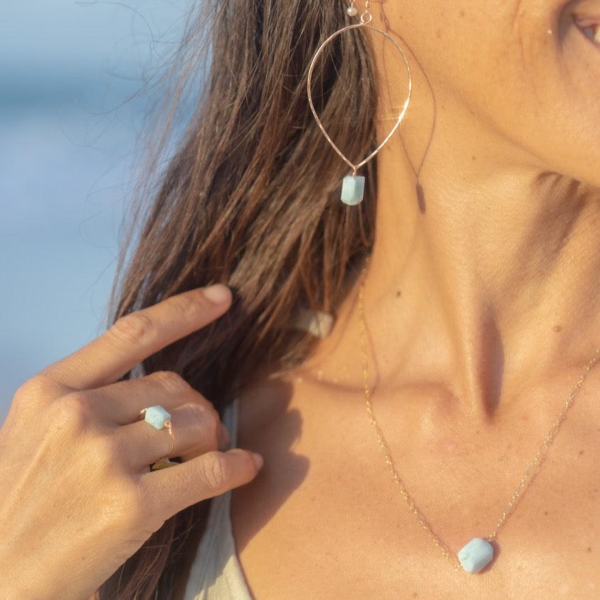 Tiahura Earrings (Larimar)