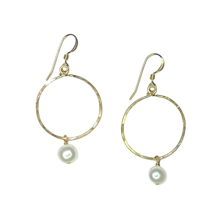 Eternity Hoops-White Pearl