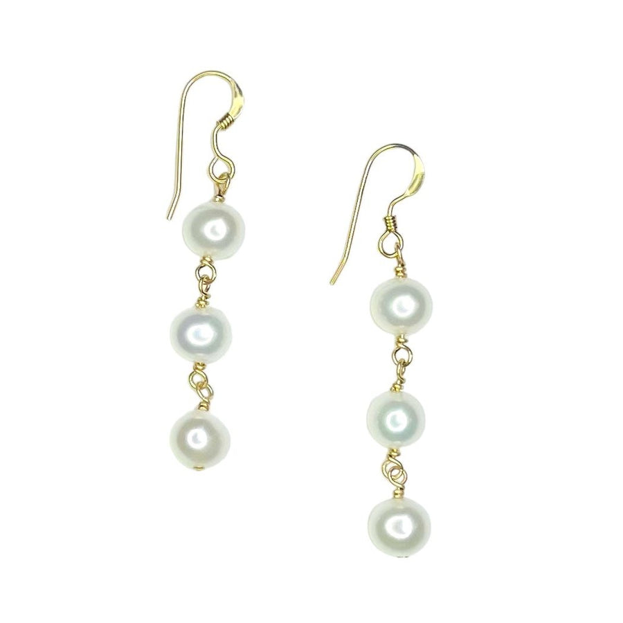 Honopu White Pearl Earrings
