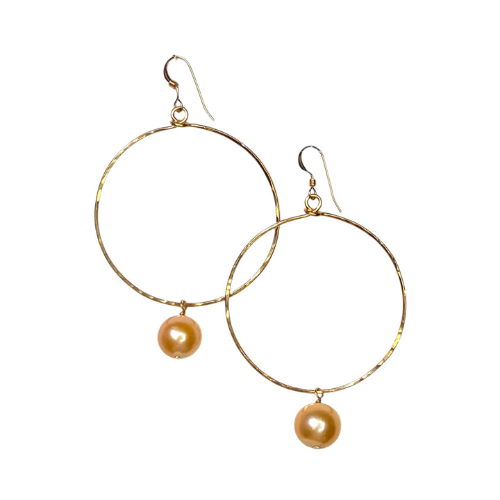 Nourish Hoop Large (Light Pink Edison Pearl)