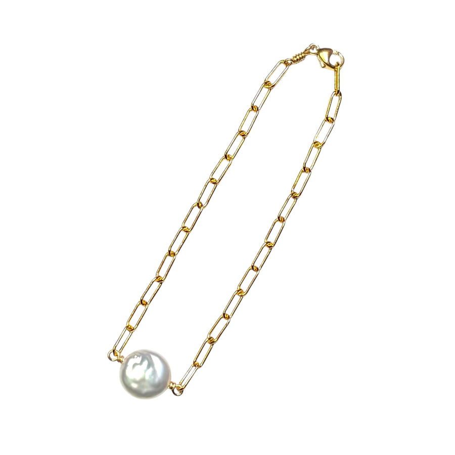 Makua Bracelet White Coin Pearl