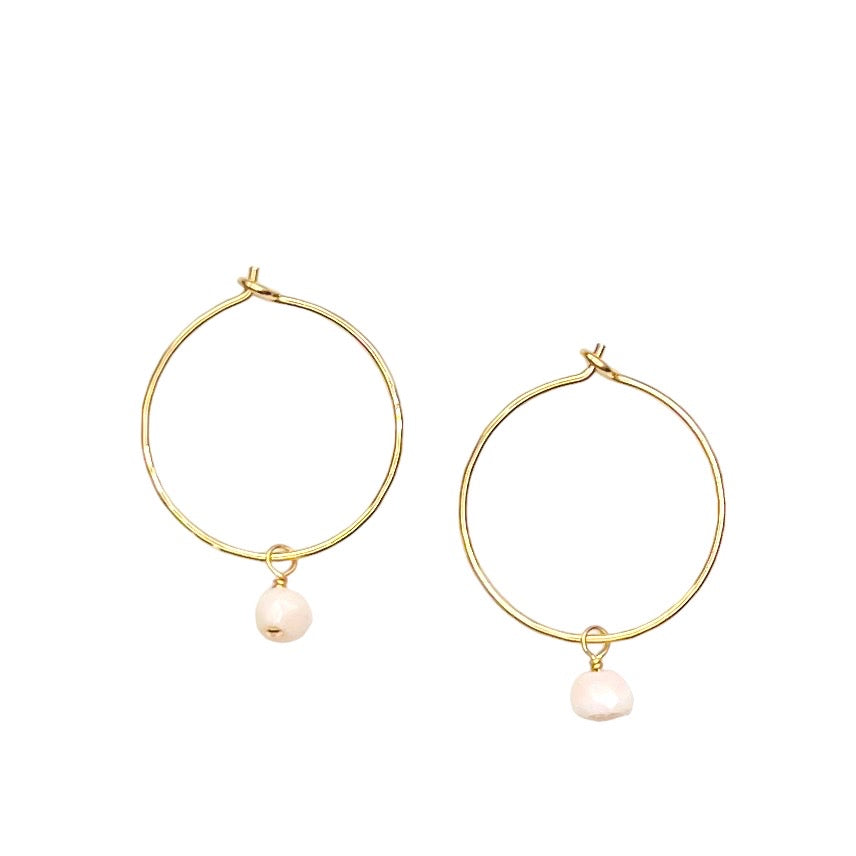 Perfect Hoops Pink Opal